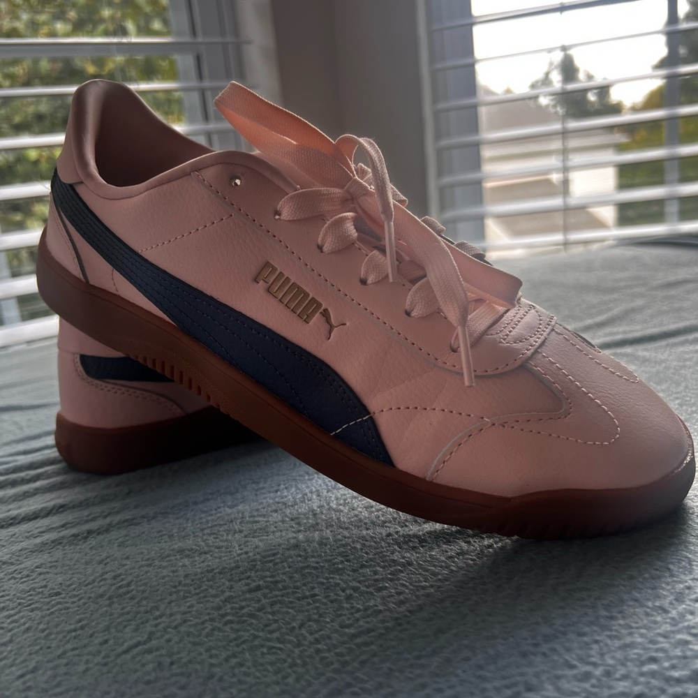 Puma Blush Pink and Navy Sneakers